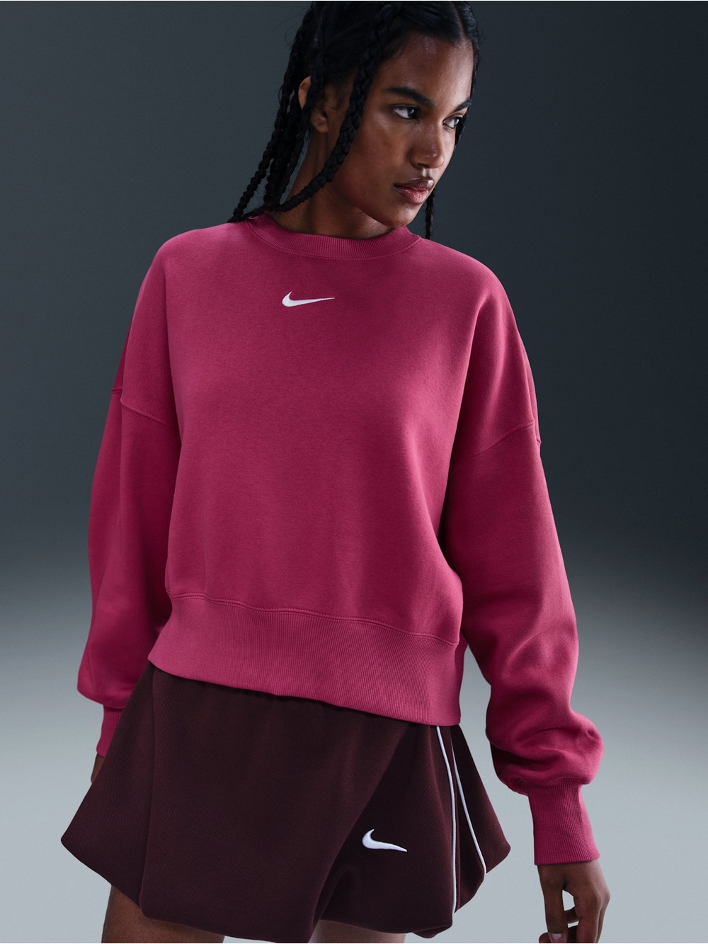 Nike Sportswear Phoenix Fleece Oversized Dolman Sleeve Sweatshirt